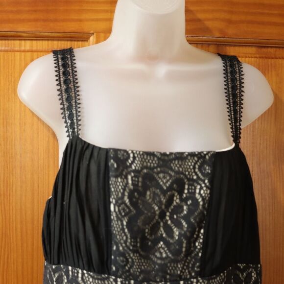 ECI New York Black and White Square Neck Midi Dress Party Guest Dress 12 - Picture 3 of 12